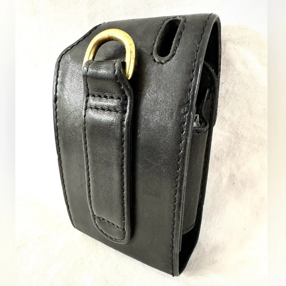 Coach 4521 Star TAC Leather Vintage Flap Small Cell Phone Case Holder